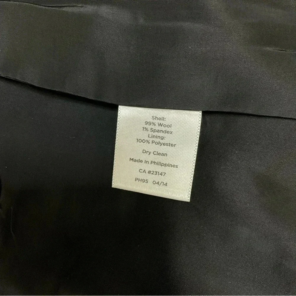 Talbots Black Open Front Wool Blazer Size 10